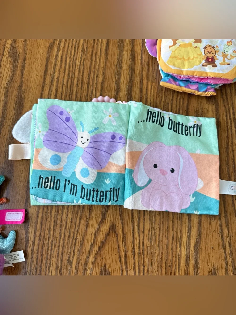 Baby Cloth Books Sensory Crinkle Disney Belle Unicorn Tails Carters Owl Bunny